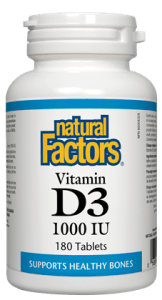 Natural Factors Vitamin D3 1000iu, 90 tabs