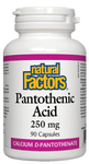 Natural Factors Pantothenic Acid 250mg, 90 capsules