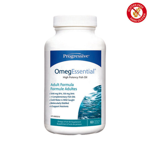 Progressive OmegEssential Adult Fish Oil, 60 capsules