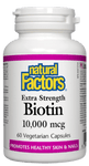 Natural Factors Biotin, 10000mcg