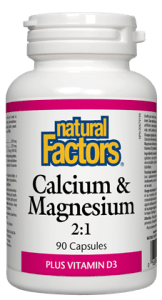 Natural Factors Calcium & Magnesium 2:1+D3, 90 capsules