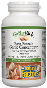 Natural Factors Garlic Concentrate 500mg, 90 capsules