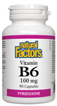 Natural Factors Vitamin B6 100mg, 90 capsules