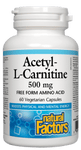 Natural Factors Acetyl L-carnitine 500mg, 60 capsules