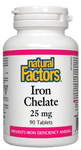 Natural Factors Iron Chelate 25mg, 90 tablets