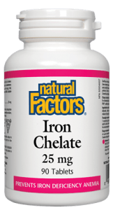 Natural Factors Iron Chelate 25mg, 90 tablets