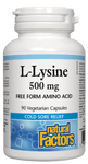 Natural Factors L-Lysine 500mg, 90 capsules